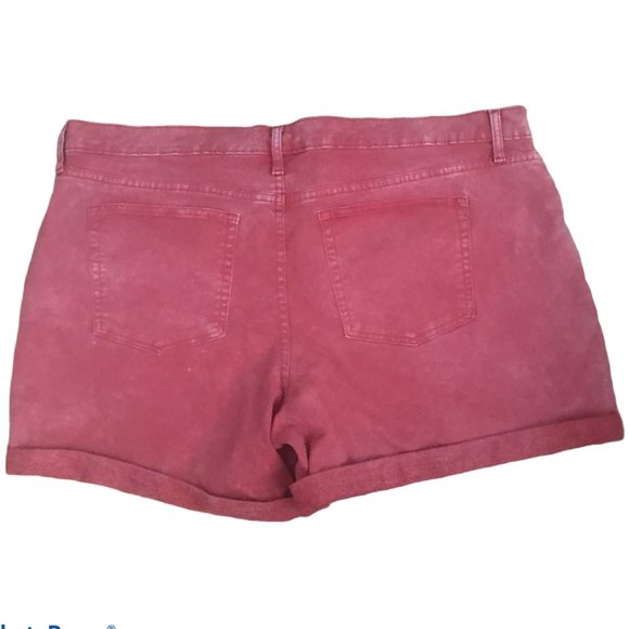 Gap 1969 Womens  Red Denim Shorts Size 42 - Picture 2 of 5